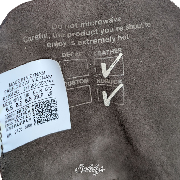 Converse Chuck 70 De Luxe Heel Platform Nubuck Leather Coffee Sneaker Boot 8.5 - Picture 5 of 9